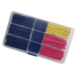 Maxbell 140PCS Polyolefin 2:1 Heat Shrink Tubing Electrical Wire Cable Wrap Sleeving Assortment Insulation Tube With Clear Plastic Box Black / Red / Yellow