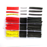 Maxbell 140PCS Polyolefin 2:1 Heat Shrink Tubing Electrical Wire Cable Wrap Sleeving Assortment Insulation Tube With Clear Plastic Box Black / Red / Yellow