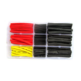 Maxbell 140PCS Polyolefin 2:1 Heat Shrink Tubing Electrical Wire Cable Wrap Sleeving Assortment Insulation Tube With Clear Plastic Box Black / Red / Yellow