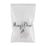 Maxbell White Simulated Rabbit Model Lifelike Fur Toy Home Decor Ornament