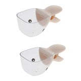 Maxbell 2Pcs Pet Food Scoop With Clip Cute Cartoon Duck Shape Scoop For Dog Cat