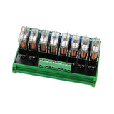 Maxbell Omron 8 Channels Relay Module Eight Panels Driver Board Module DC 24V 10A 5.31 x 3.54 x 2.83inch