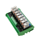 Maxbell Omron 8 Channels Relay Module Eight Panels Driver Board Module DC 24V 10A 5.31 x 3.54 x 2.83inch