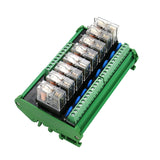 Maxbell Omron 8 Channels Relay Module Eight Panels Driver Board Module DC 24V 10A 5.31 x 3.54 x 2.83inch