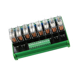 Maxbell Omron 8 Channels Relay Module Eight Panels Driver Board Module DC 24V 10A 5.31 x 3.54 x 2.83inch