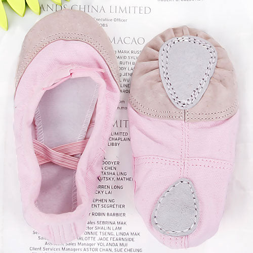 Maxbell Canvas Ballet Dance Shoes Slippers for Toddler Girls US Size 6 1/2# 5 1/6 Inch