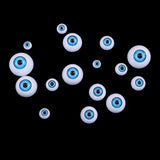 Maxbell 16 Pieces Plastic Half Round Eyes Blue Eyeballs For Doll Bear Toy Making