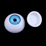 Maxbell 16 Pieces Plastic Half Round Eyes Blue Eyeballs For Doll Bear Toy Making