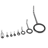 Maxbell 8pcs Fishing Rod Guides SIC Ring Eyes Spinning Rod Guides Rings Repair Kit