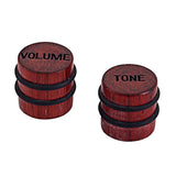 Maxbell Pack of 2pcs Wood Knob Volume Tone Control Knobs for Electric Guitar Bass, Hand Polished
