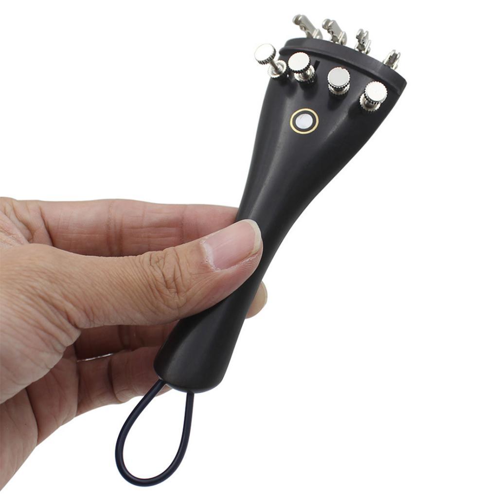 ⚡️Buy Maxbell 3/4 4/4 Violin Tailpiece+Fine Tuners+Tailgut for Violin