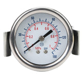 Maxbell Pressure Gauge Dial Back Connection with Bracket Hydraulic Pneumatic GU-50