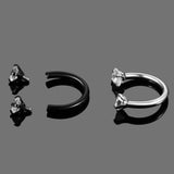 Maxbell 5pcs Stainless Steel Horseshoe Ring Nose Earring Eyebrow Piercing Jewelry