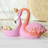 Maxbell Pink Flamingo Sandwich Biscuit Candies Holder Tray, Party Supplies Food Serving Bowl, Jewelry, Earrings, Keys Case