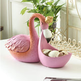 Maxbell Pink Flamingo Sandwich Biscuit Candies Holder Tray, Party Supplies Food Serving Bowl, Jewelry, Earrings, Keys Case