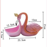 Maxbell Pink Flamingo Sandwich Biscuit Candies Holder Tray, Party Supplies Food Serving Bowl, Jewelry, Earrings, Keys Case