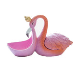 Maxbell Pink Flamingo Sandwich Biscuit Candies Holder Tray, Party Supplies Food Serving Bowl, Jewelry, Earrings, Keys Case