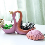 Maxbell Pink Flamingo Sandwich Biscuit Candies Holder Tray, Party Supplies Food Serving Bowl, Jewelry, Earrings, Keys Case