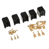 Maxbell 5Pcs 80A Relay Connector 5-Pin Mounting Socket + Terminals Base Holder SPST