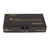 Maxbell 2 Port VGA Button Manual Switch Box 2 In 1 Out for Projector TV Monitor