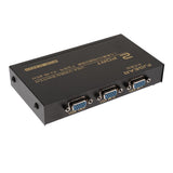 Maxbell 2 Port VGA Button Manual Switch Box 2 In 1 Out for Projector TV Monitor
