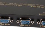 Maxbell 2 Port VGA Button Manual Switch Box 2 In 1 Out for Projector TV Monitor