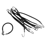 Maxbell 10Pcs Ponytail Hooks Holder Bungee Bands Hair Ropes Cord Elastic Clips Black - Aladdin Shoppers