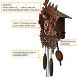 Wooden Retro Cuckoo Clock Wall Clocks Farmhouse Clock Windchime House