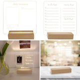 Acrylic Message Board Note Board LED Light Up Clear Writing Board Style 1