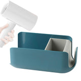 Maxbell Hair Dryer Holder Blower Stand Bathroom Organizer for Hair Dryer Gray Blue