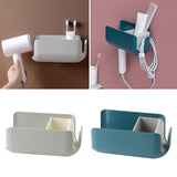 Maxbell Hair Dryer Holder Blower Stand Bathroom Organizer for Hair Dryer Gray White