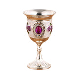 Maxbell Wine Glasses Goblets Drinkware Cup Barware Tasting Silver White Purple