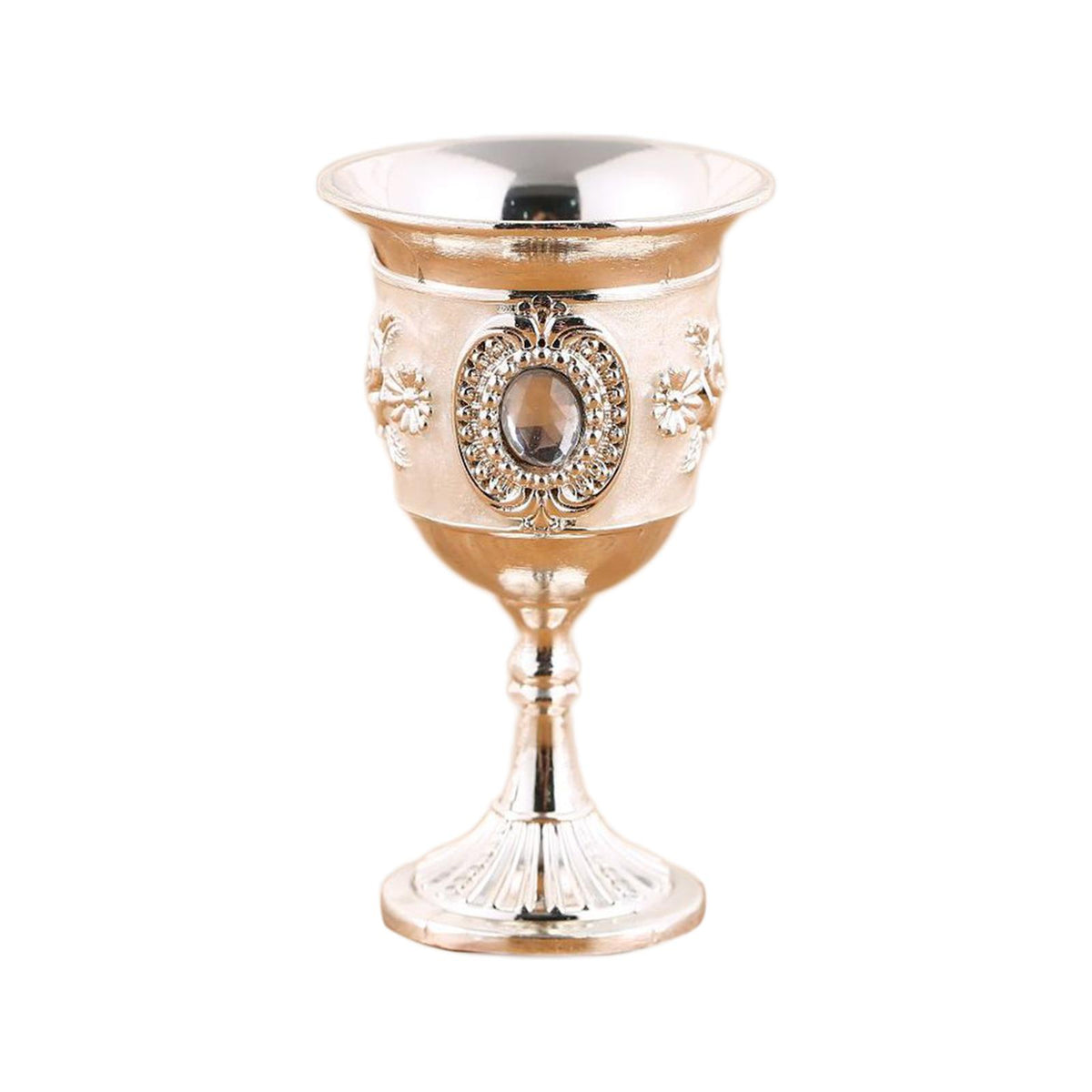 Maxbell Wine Glasses Goblets Drinkware Cup Barware Tasting Silver White Silver