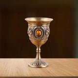 Maxbell Wine Glasses Goblets Drinkware Cup Barware Tasting Bronze Orange