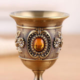 Maxbell Wine Glasses Goblets Drinkware Cup Barware Tasting Bronze Orange