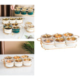 Maxbell Snacks Serving Platter Dessert Dividing Tray for Kitchen 6 White
