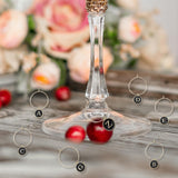 Maxbell 26Pcs Wine Glass Charm Rings Christmas Wedding Party Decorations Black