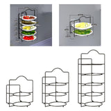 Maxbell Kitchen Desktop Wall Mounted Plate Rack Stackable for Household  2 Layers