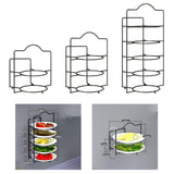 Maxbell Kitchen Desktop Wall Mounted Plate Rack Stackable for Household  2 Layers