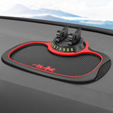 Maxbell 3 in 1 Car Anti Slip Mat Dashboard Parking Card Holds Phones  Red