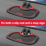 Maxbell 3 in 1 Car Anti Slip Mat Dashboard Parking Card Holds Phones  Red