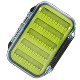 Maxbell Double Sided Fly Fishing Box Fishing Lure Hook Tackle Storage Container Green 106x76x36mm