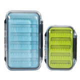 Maxbell Double Sided Fly Fishing Box Fishing Lure Hook Tackle Storage Container Blue 153x101x47mm