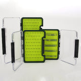 Maxbell Portable Fly Fishing Box Clear Lid Baitcasting Organizer 5.5x3.8x0.7inch B