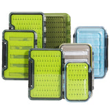 Maxbell Portable Fly Fishing Box Clear Lid Baitcasting Organizer 5.5x3.8x0.7inch B