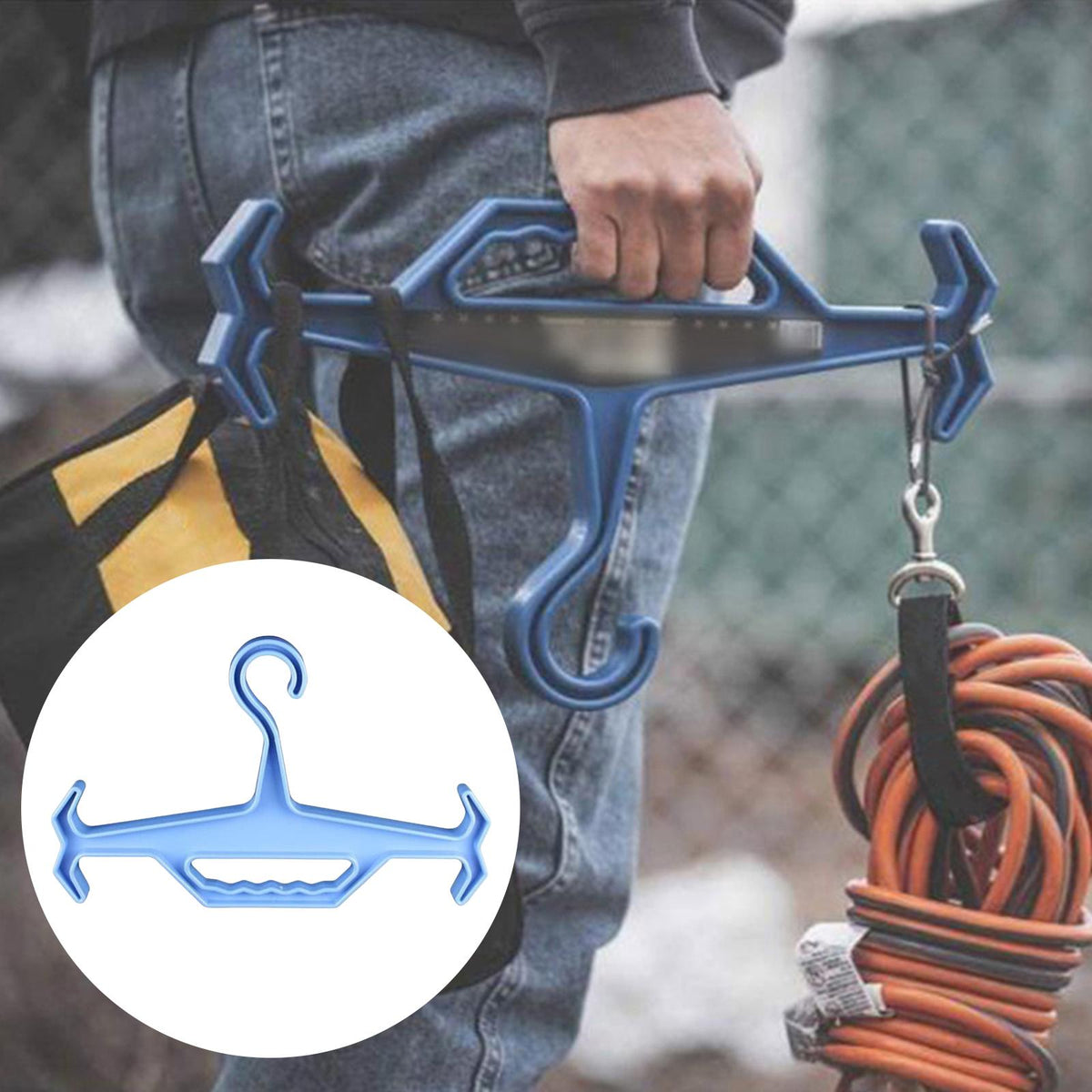 Maxbell Heavy Duty Coat Hanger Non Slip Diving Suit Hanger Durable Plastic Portable Blue