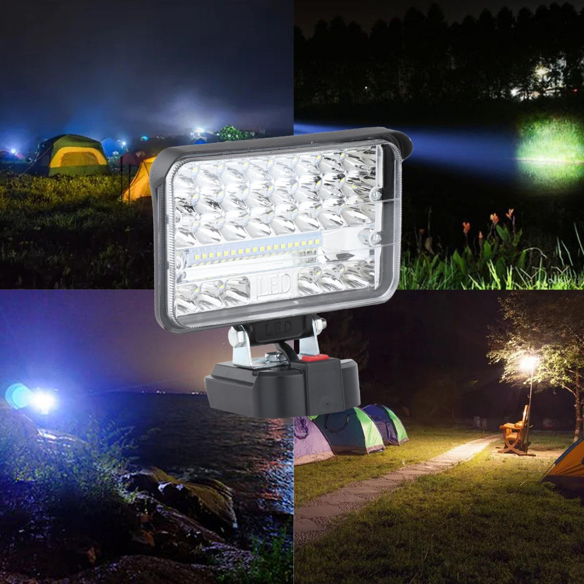 Maxbell Portable LED Work Lights Outdoor Floodlight Lamp for Home Square 165x160mm