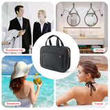 Maxbell Hanging Toiletry Bag Waterproof Container for Bathroom Women Mom Black