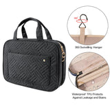 Maxbell Hanging Toiletry Bag Waterproof Container for Bathroom Women Mom Black