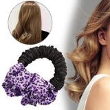 Maxbell Sleep Heatless Hair Curler Headband Wave Tools Headband Purple Leopard print
